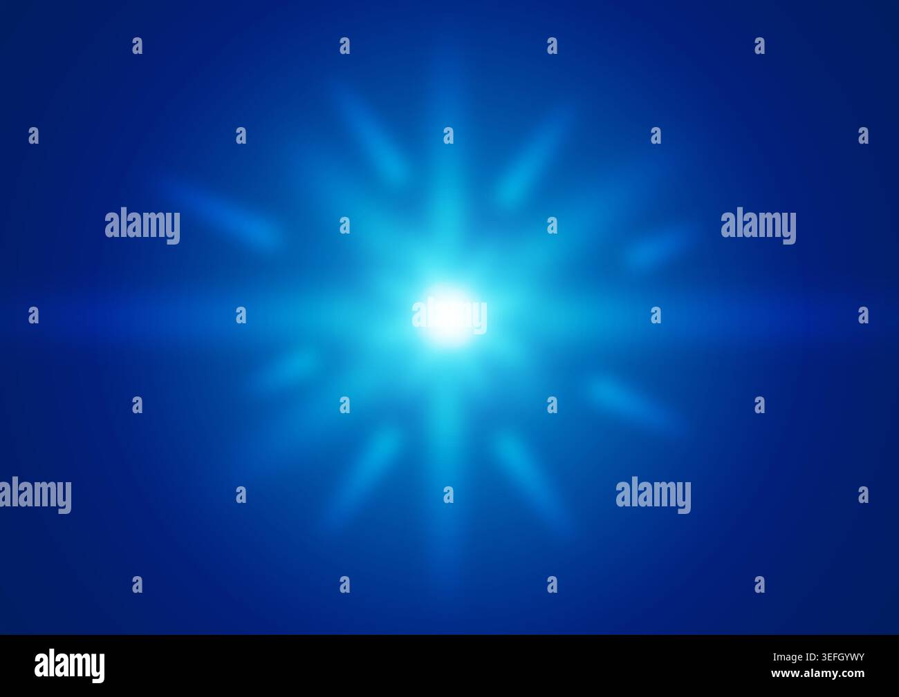 glowing light on dark blue background. bright light background Stock Vector