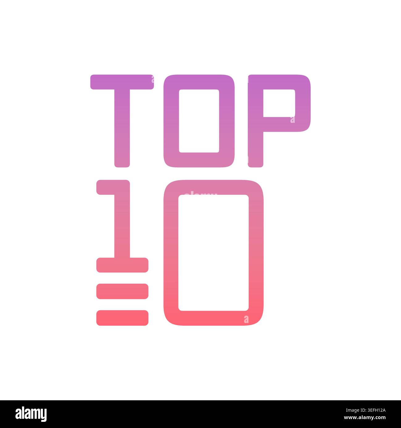 gradient top 10 logos. top ten concept. top 10 Stock Vector