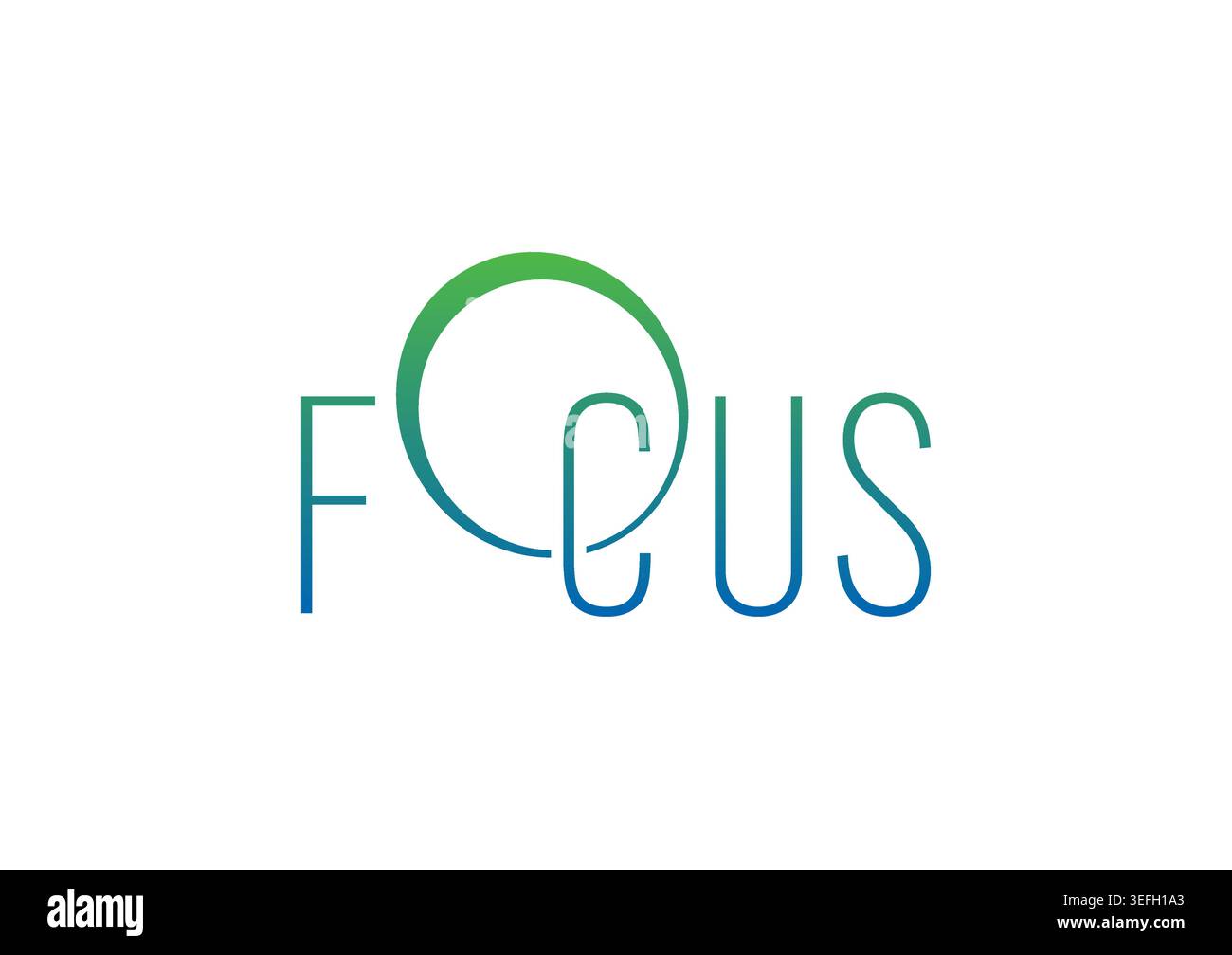 gradient focus concept. green-blue gradient focus logo. Stock Vector