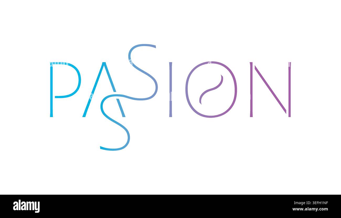 gradient passion logo on white background. Stock Vector