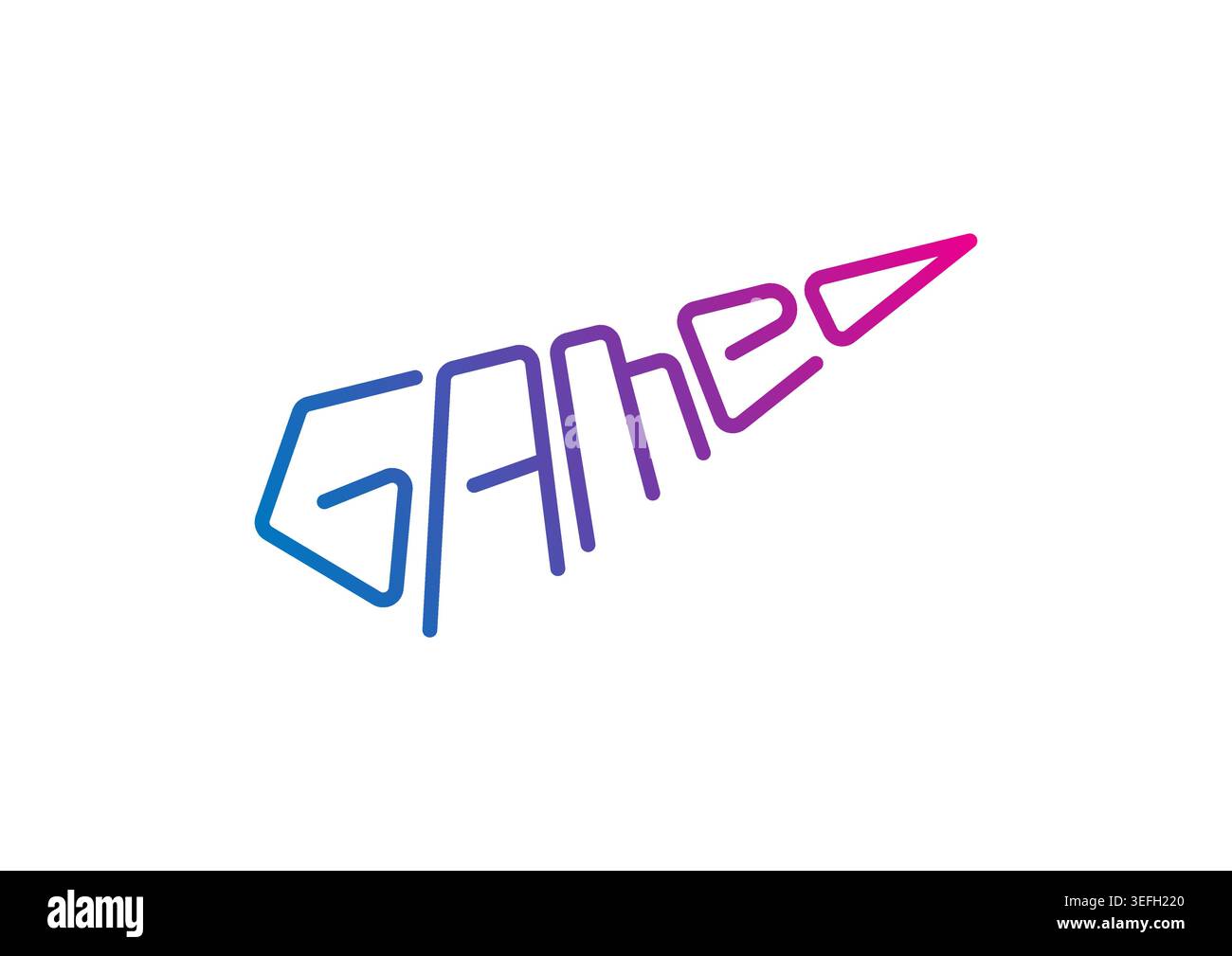 gradient game logo. different form game logo. Stock Vector
