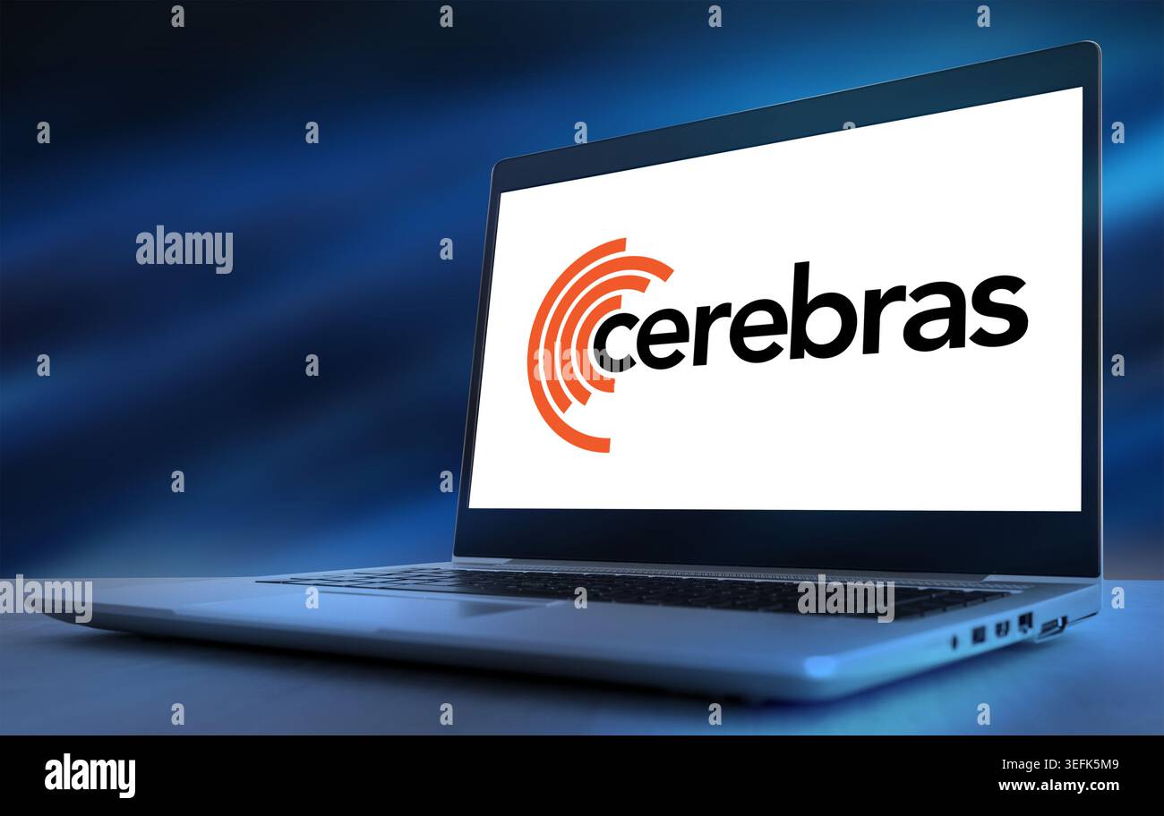 Cerebras Systems displayed on laptop Stock Photo