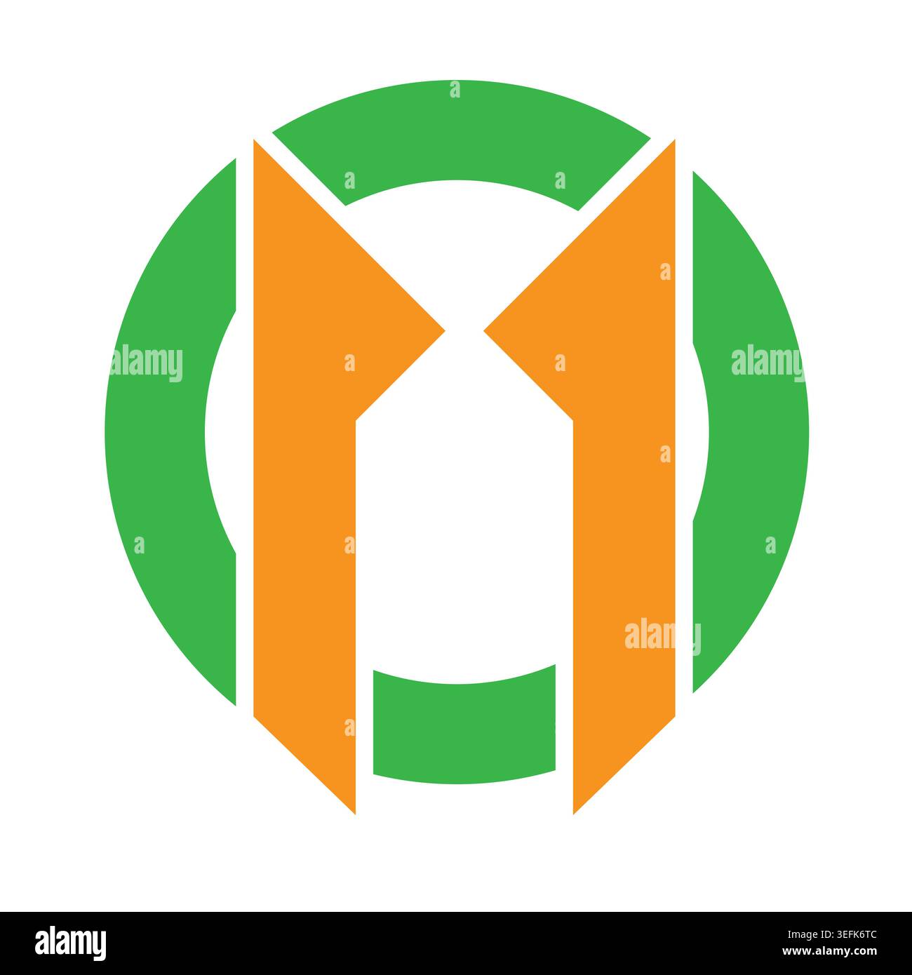 Letter m circle monogram logo design Stock Vector