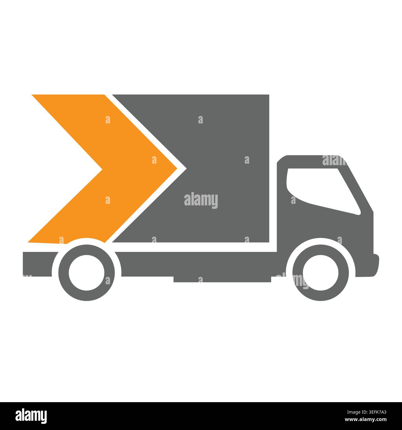 Creative care box truck logo design Stock Vector