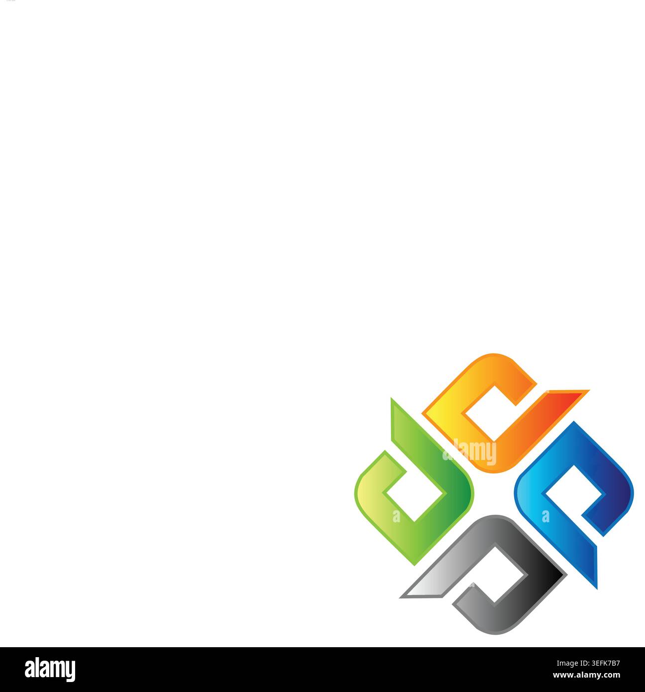 Abstract modern square letter x logo design Stock Vector