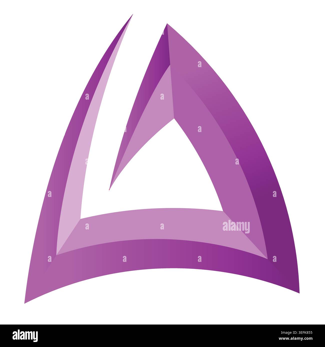 Letter a logo design 3d brand Stock Vector