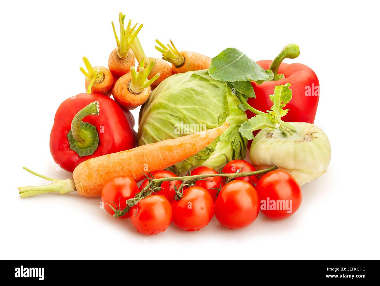 vegetable mix path isolated on white Stock Photo