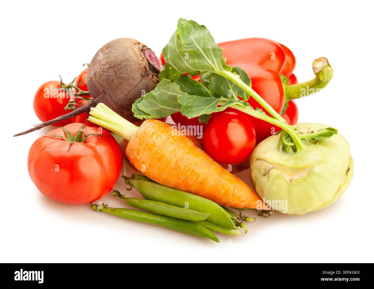 vegetable mix path isolated on white Stock Photo