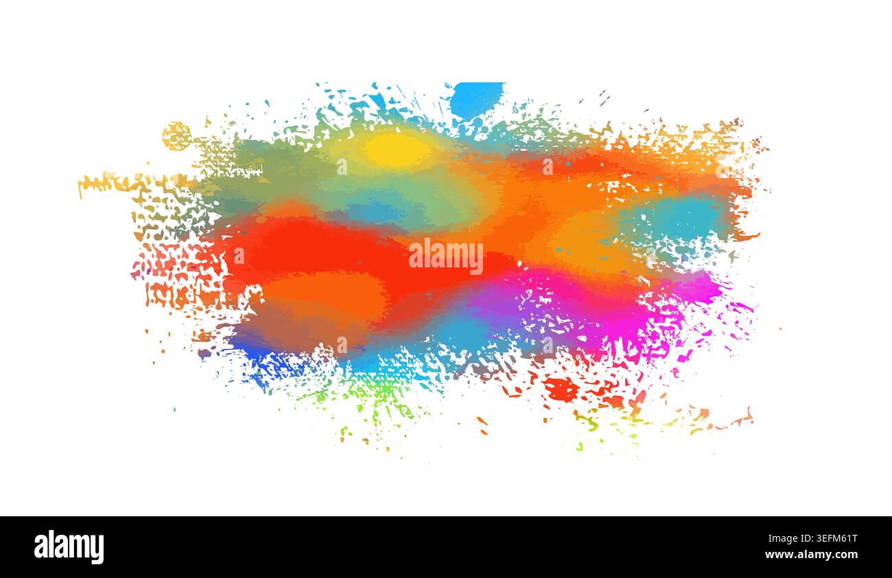 Colored blots. hand drawn. Not AI, Vector Stock Vector