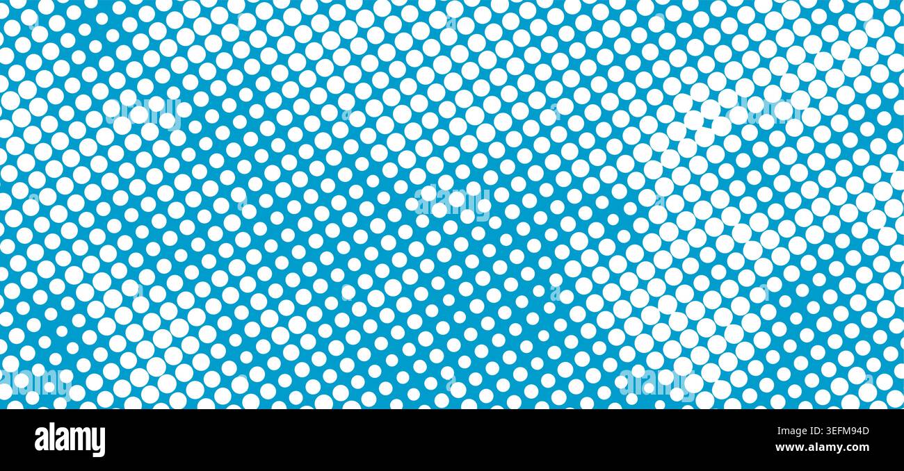Halftone clouds blue . Hand drawn. Not AI, vector illustration. Stock Vector
