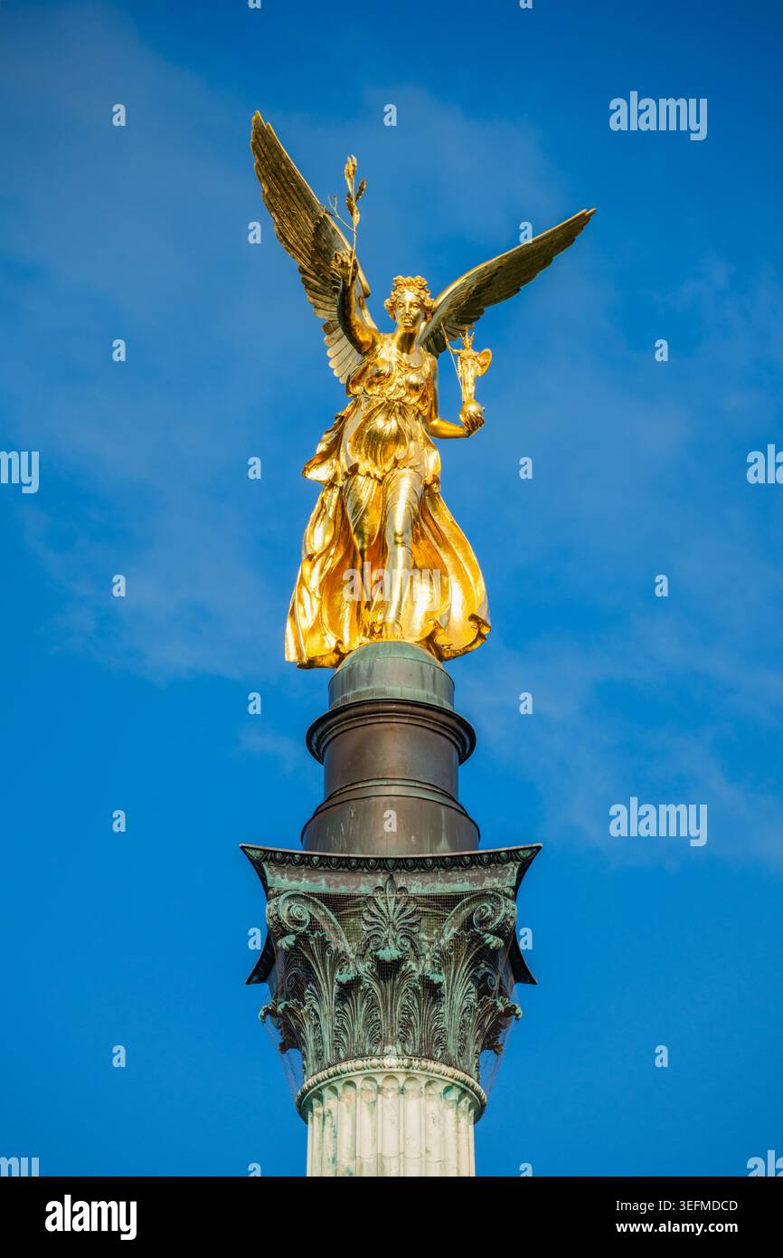The angel of peace on the peace monument in munich hi-res stock