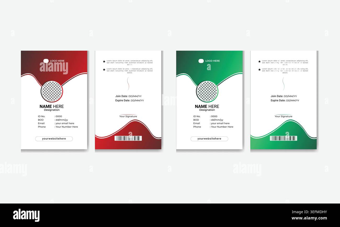 Professional id card design Stock Vector