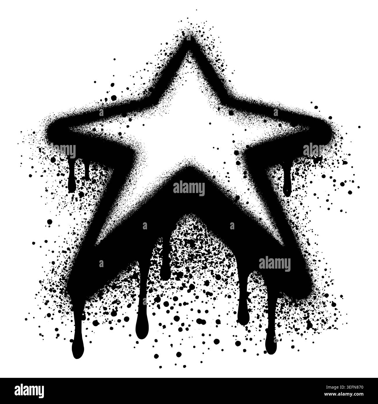 Star burst graffiti Black and White Stock Photos & Images - Alamy