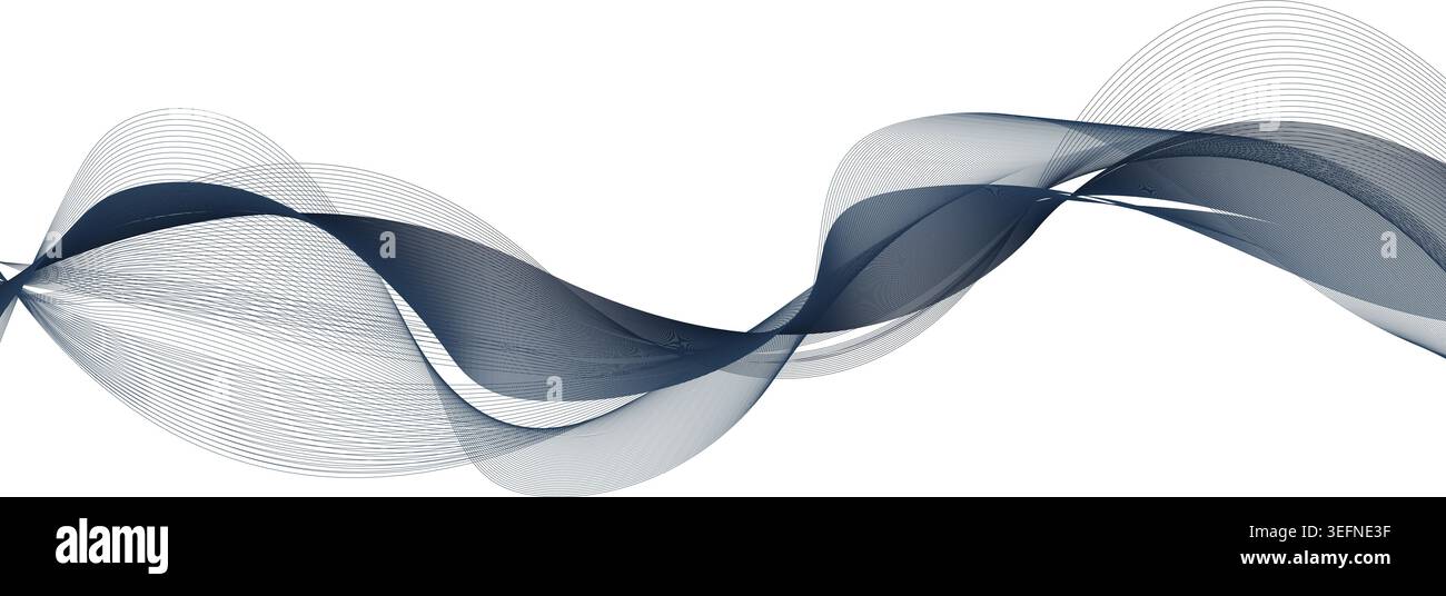 Blue Gray Abstract Wave Background Stock Vector