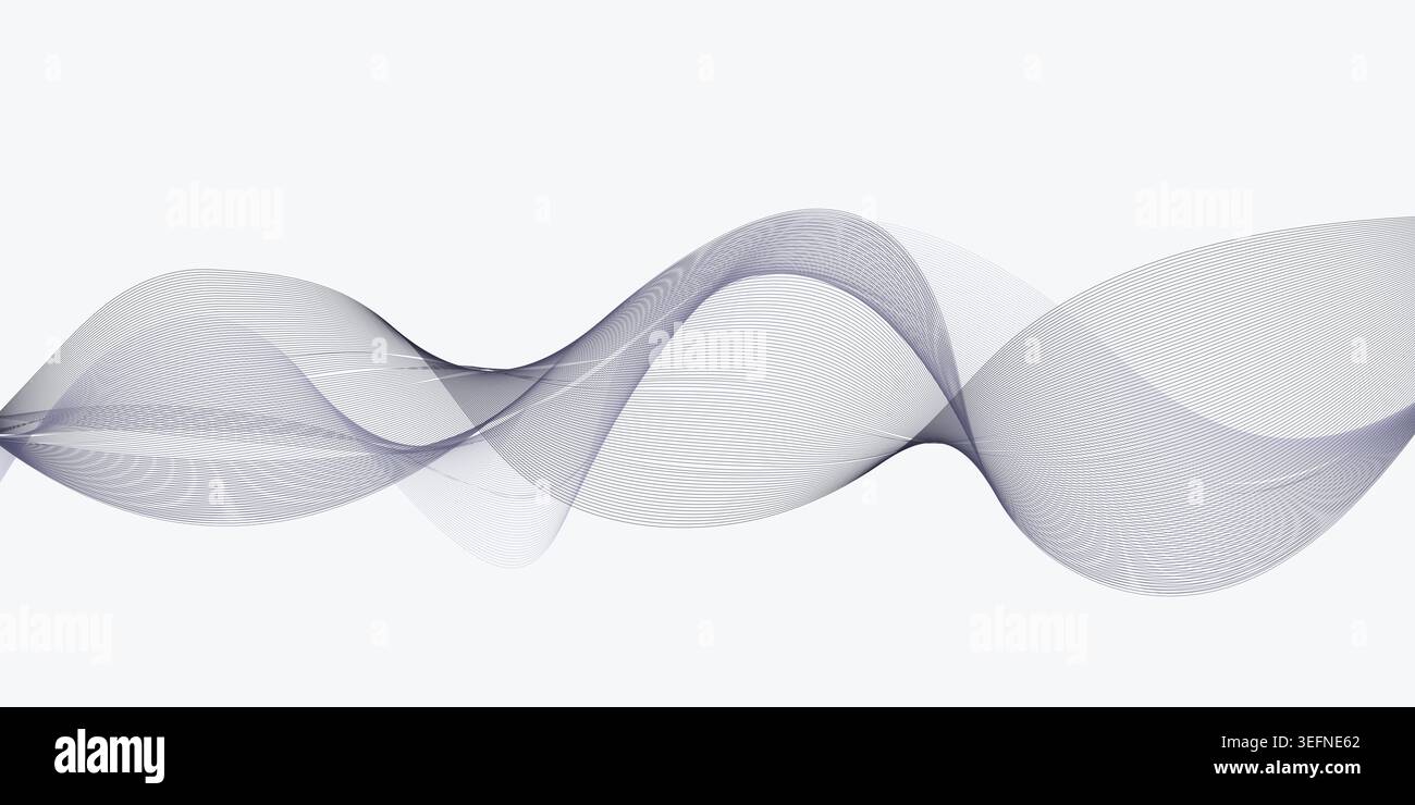 Elegant Silver Abstract Wave Background for Corporate Presentation Design Stock Vector