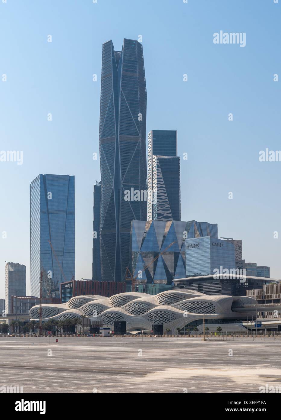 King Abdullah Financial District skyline with KAFD Conference Centre ...