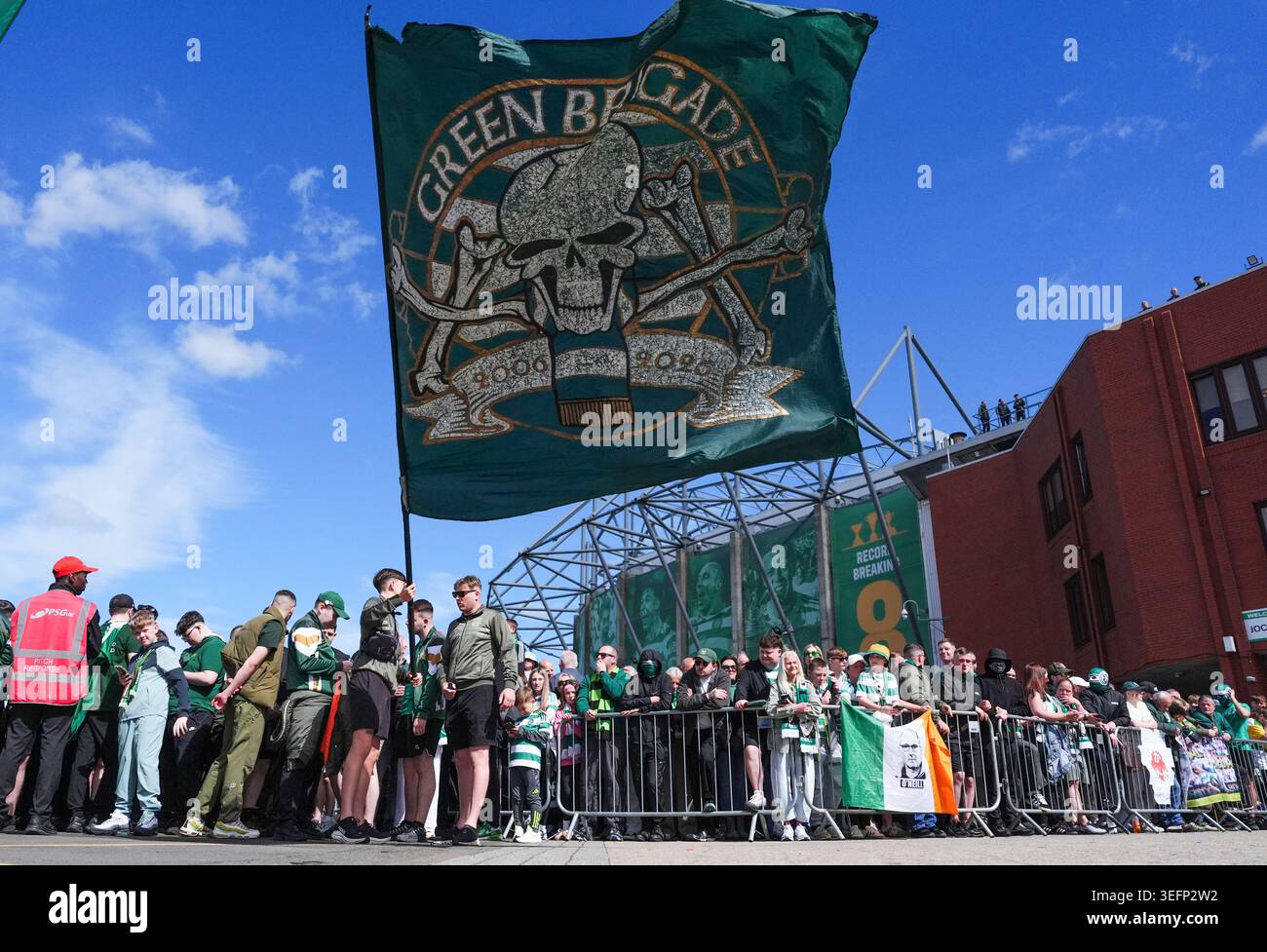 Celtic fan group, the Green Brigade, ahead of the William Hill ...