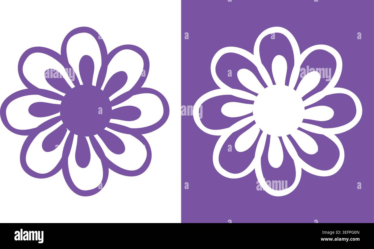 Flower Shape Elements Collection Stock Vector
