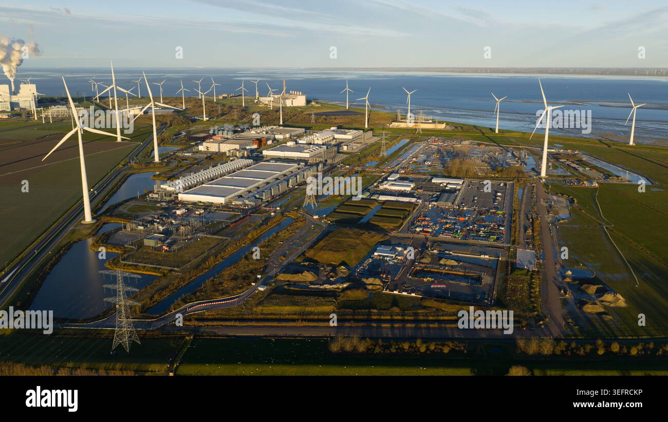 Datacenter in Eemshaven Netherlands Stock Photo