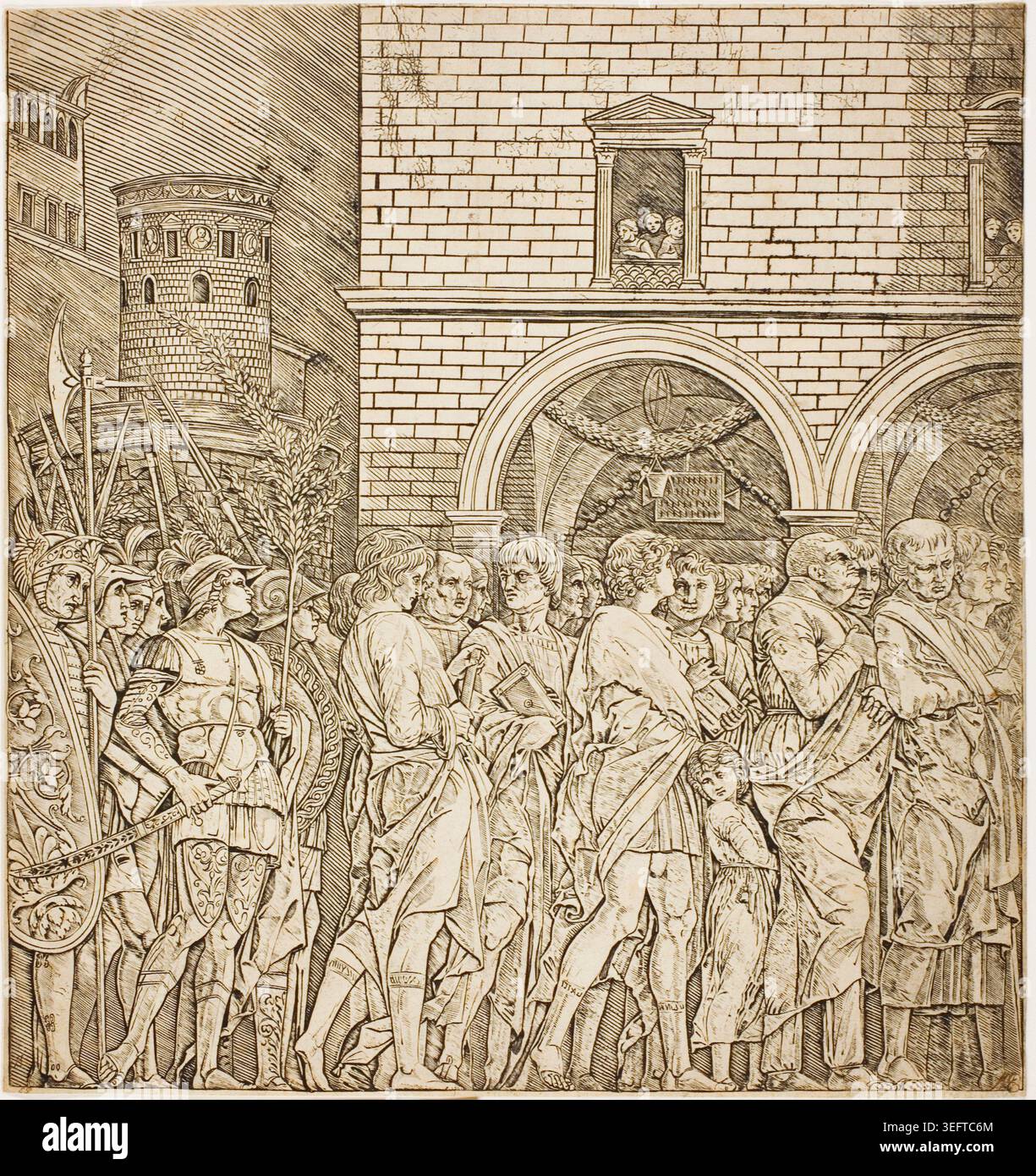 Senators Arguing Rome The Senators, from Triumph of Caesar by Andrea Mantegna, c. 1495 ...
