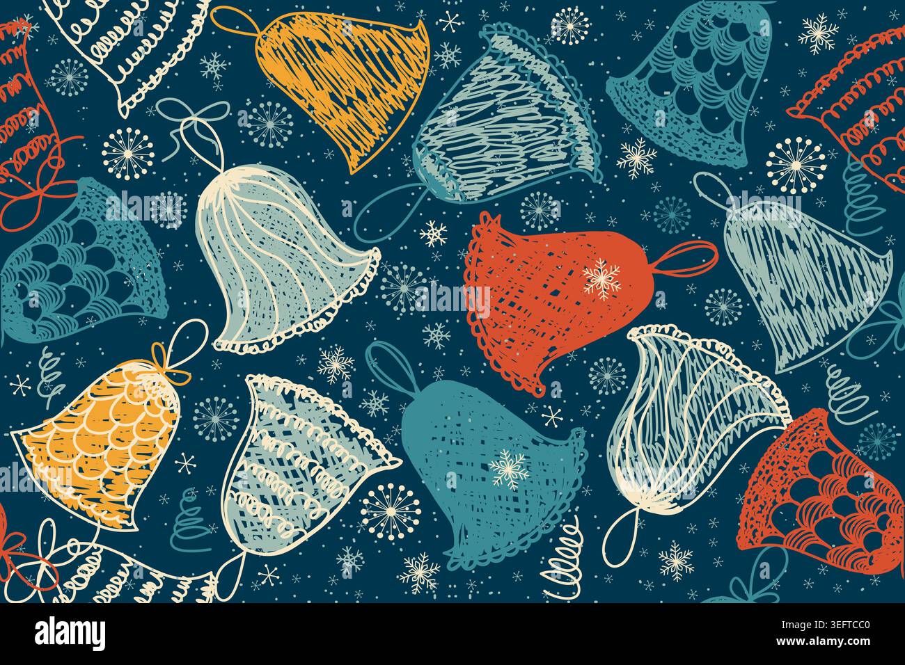 Merry Christmas, Happy New Year seamless pattern for greeting cards ...