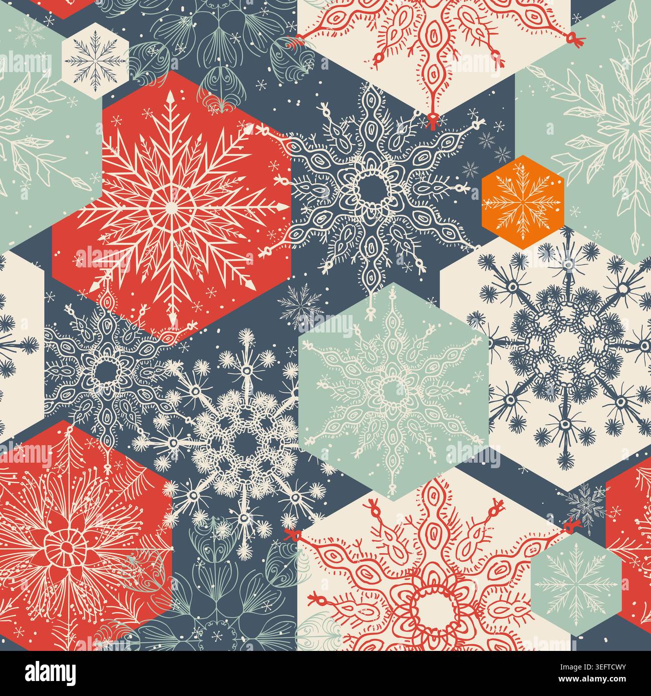Merry Christmas, Happy New Year seamless pattern for greeting cards ...