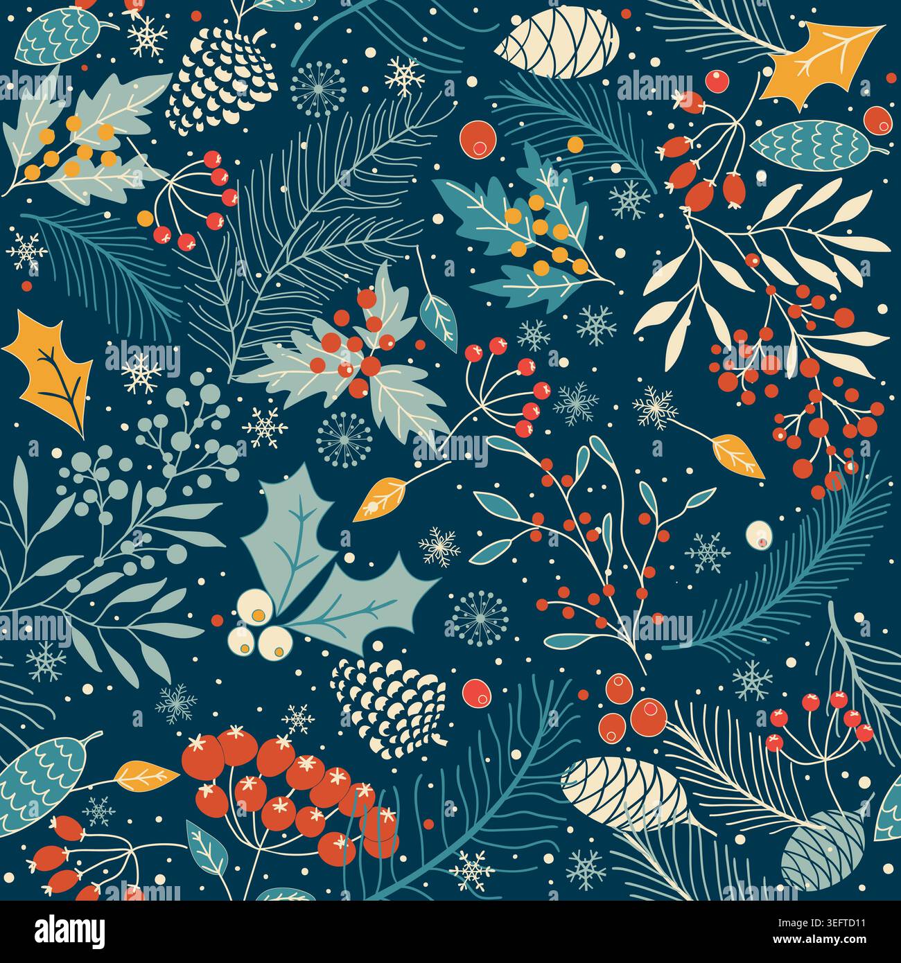 Merry Christmas, Happy New Year seamless pattern for greeting cards ...