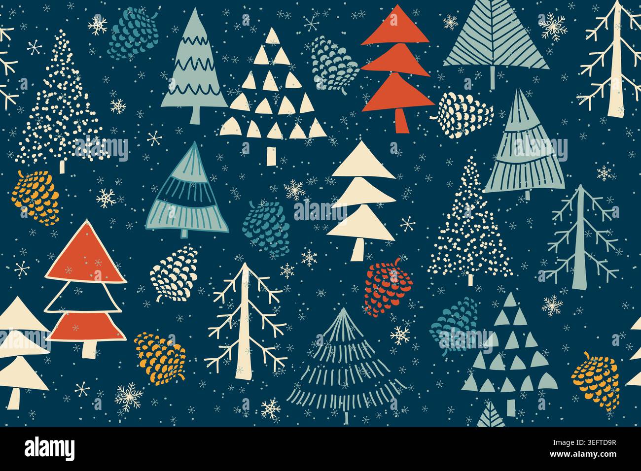 Merry Christmas, Happy New Year seamless pattern for greeting cards ...