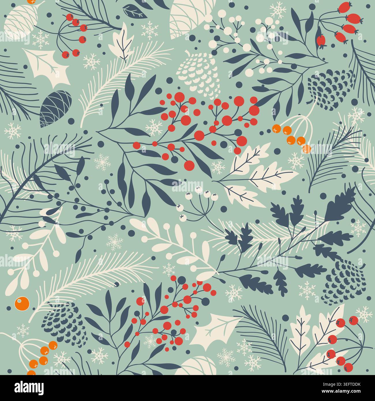 Merry Christmas, Happy New Year seamless pattern for greeting cards ...