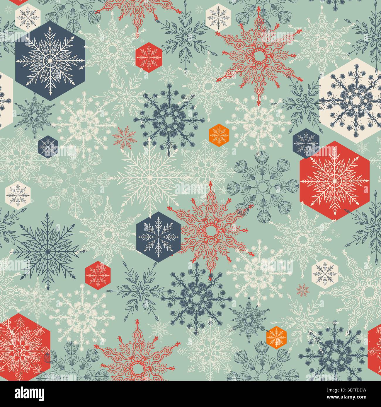 Merry Christmas, Happy New Year seamless pattern for greeting cards ...