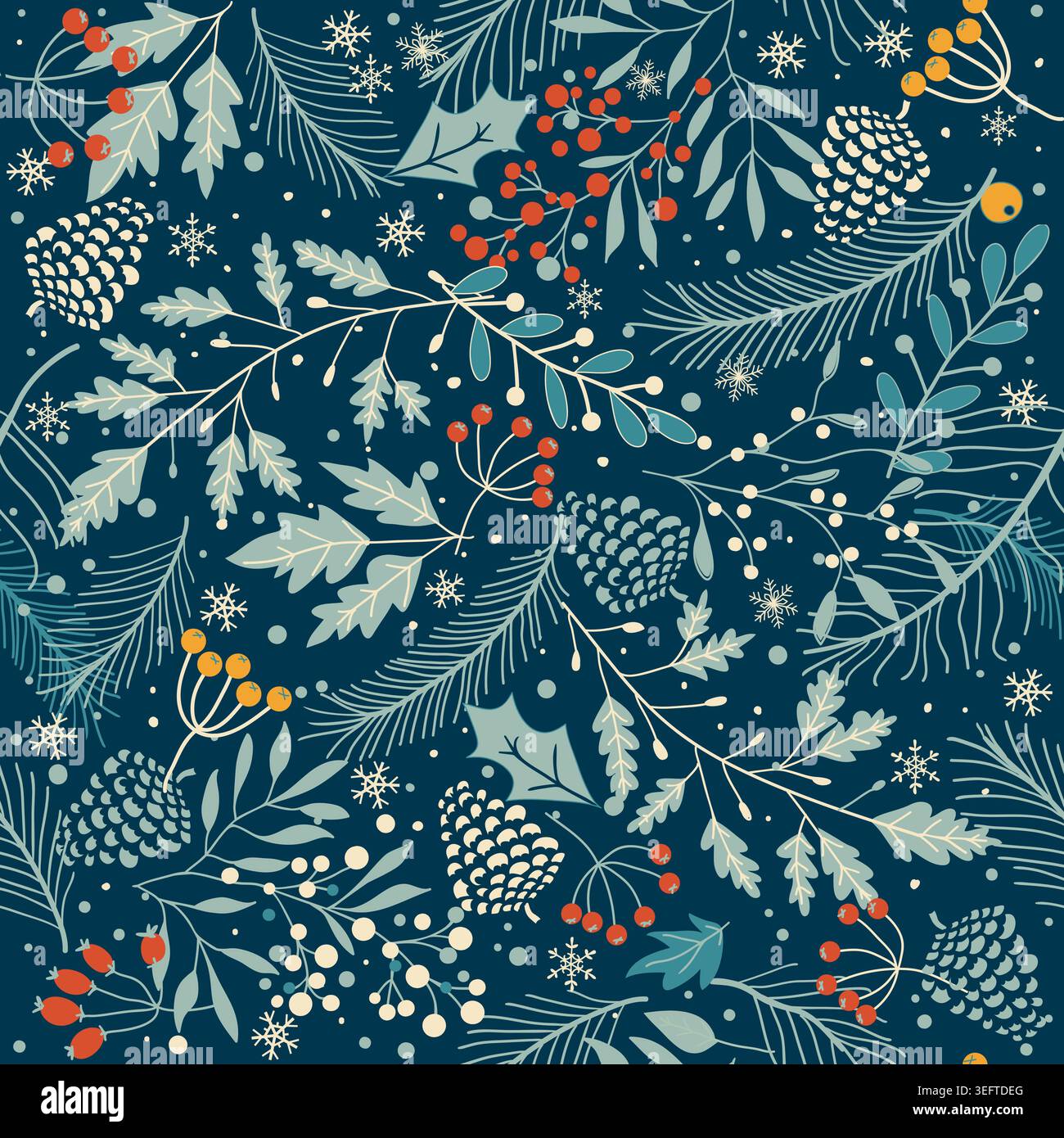 Merry Christmas, Happy New Year seamless pattern for greeting cards ...