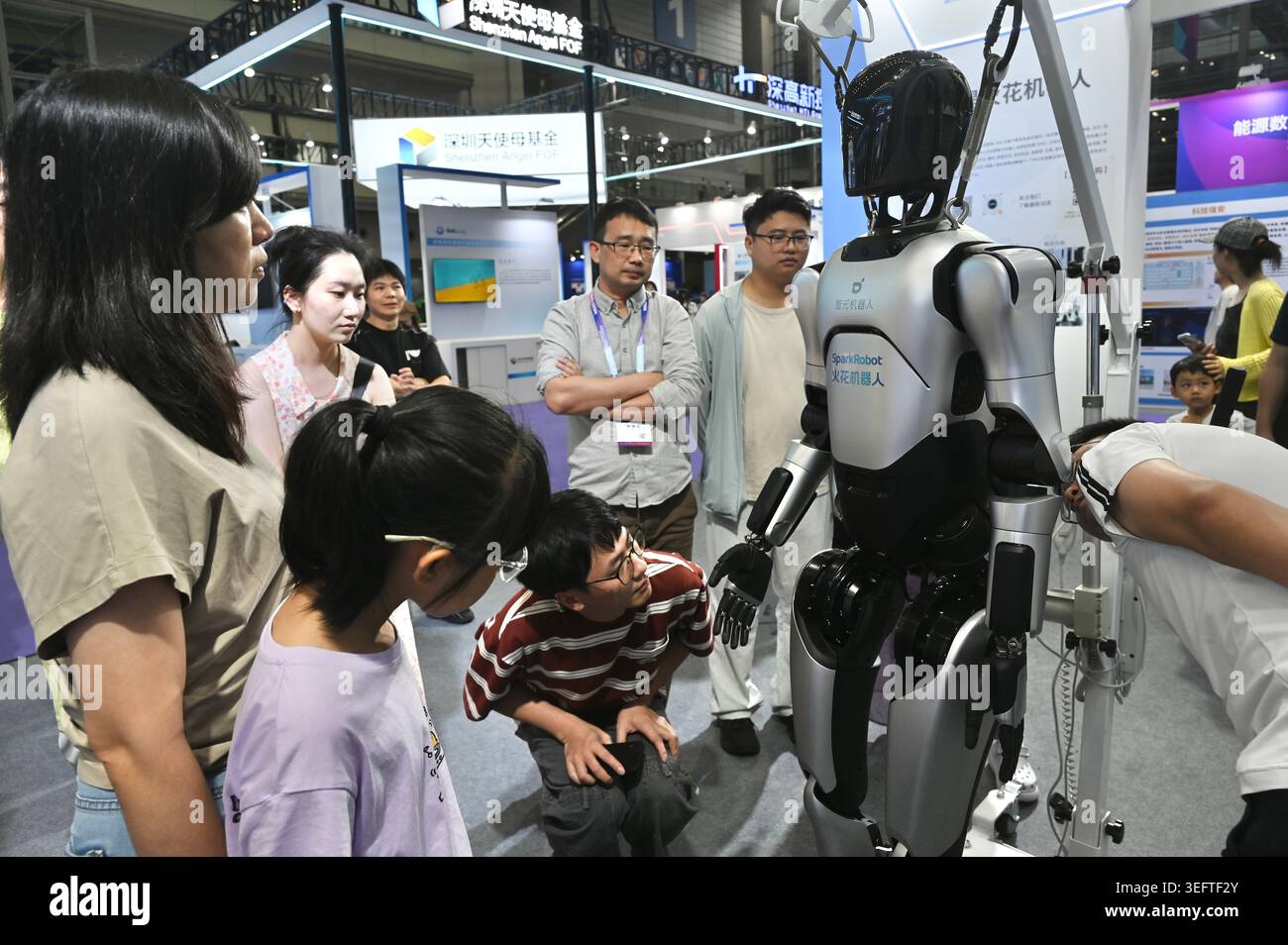 The visitors watching the SparkRobot of AGIBOT Innovation (Shanghai ...