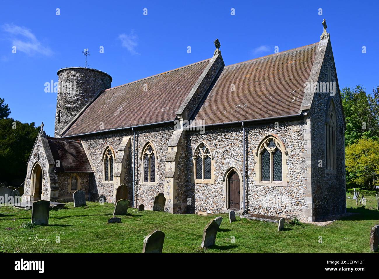 St Mary's Church, Burnham Deepdale, Norfolk, England, UK Stock Photo