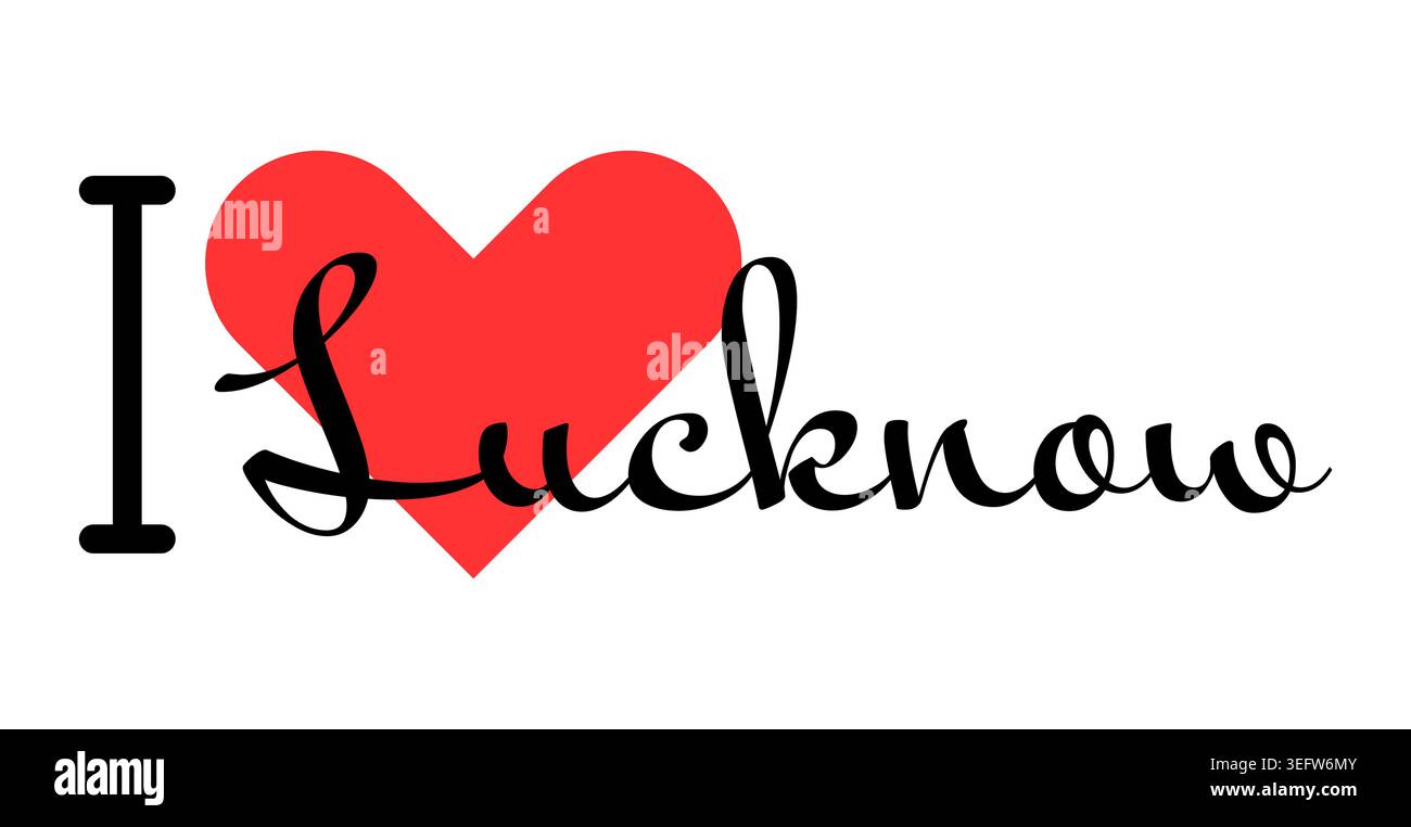Lucknow Lettering Lucknow illustration hi-res stock photography and images - Alamy