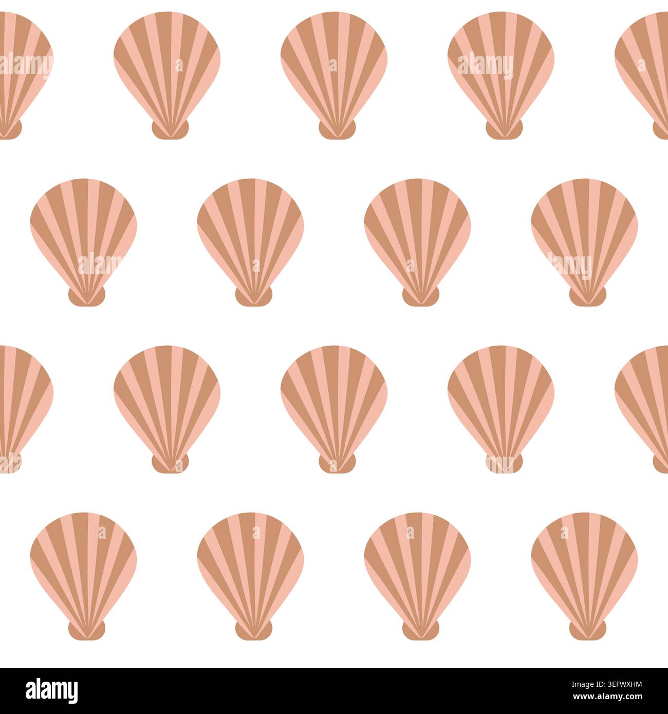 vector seamless patter with sea shells. Stock Vector