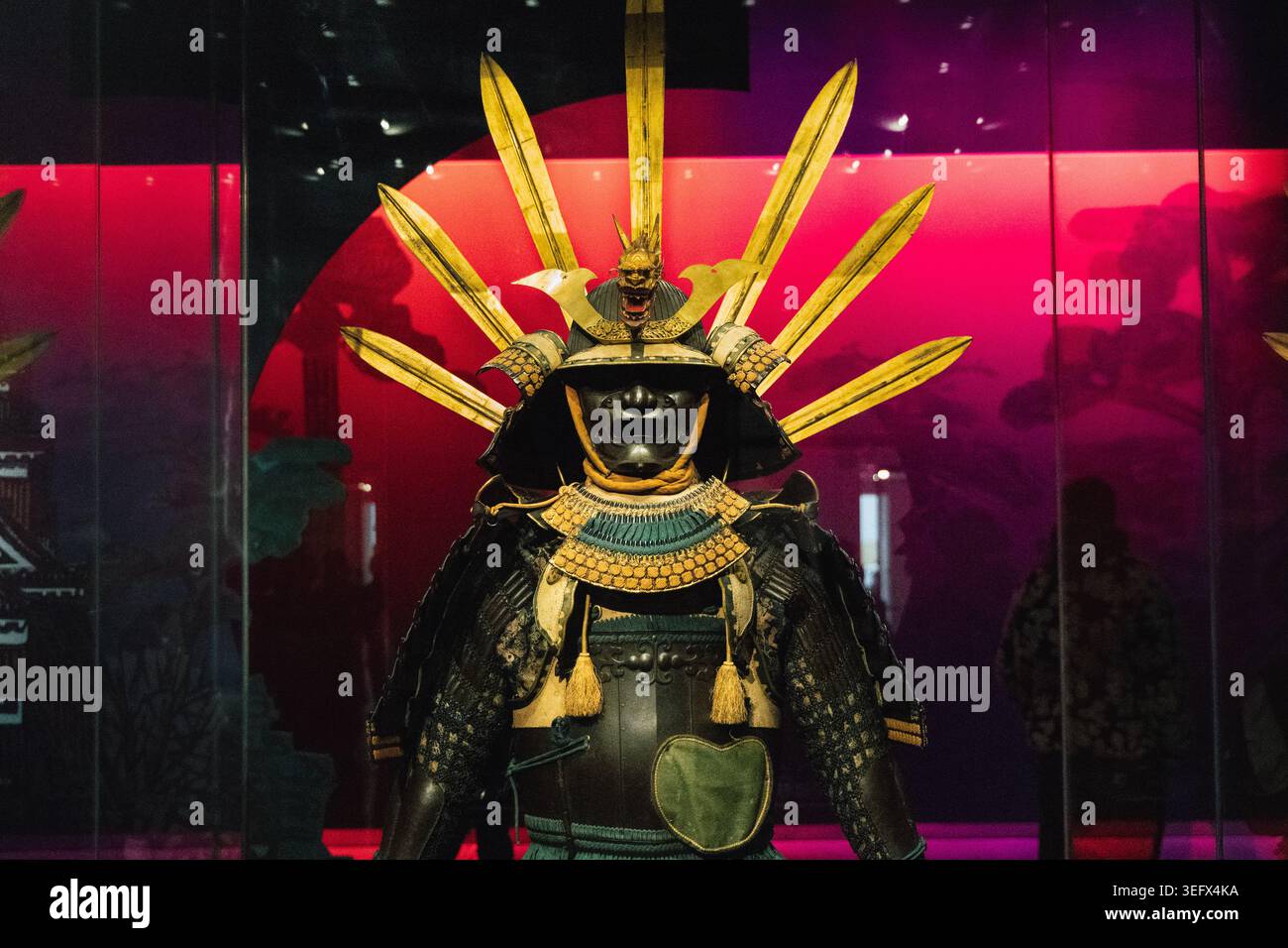 Japanese samurai warrior helmet mask hi-res stock photography and