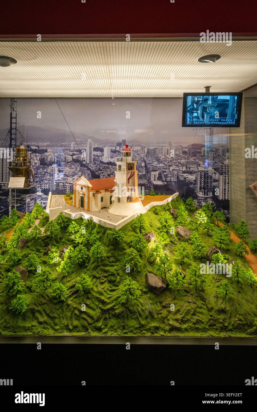 Guia Lighthouse Model at Macau Maritime Museum – Miniature Landmark ...