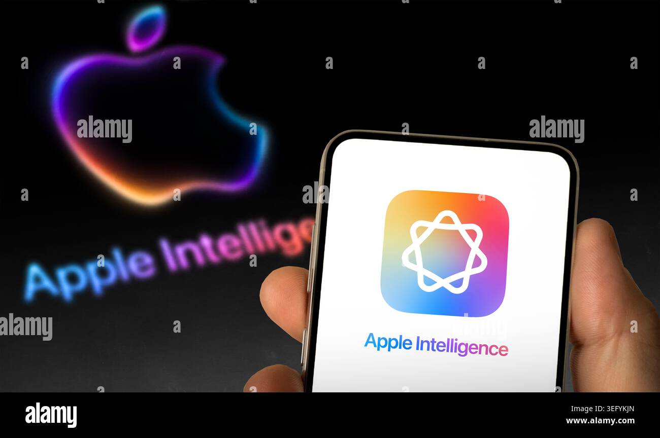Apple Intelligence AI Stock Photo