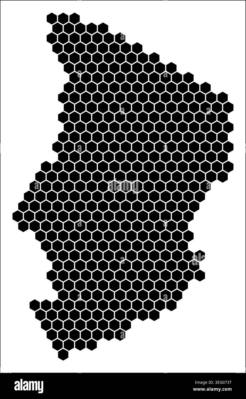 Chad digital map Black and White Stock Photos & Images - Alamy