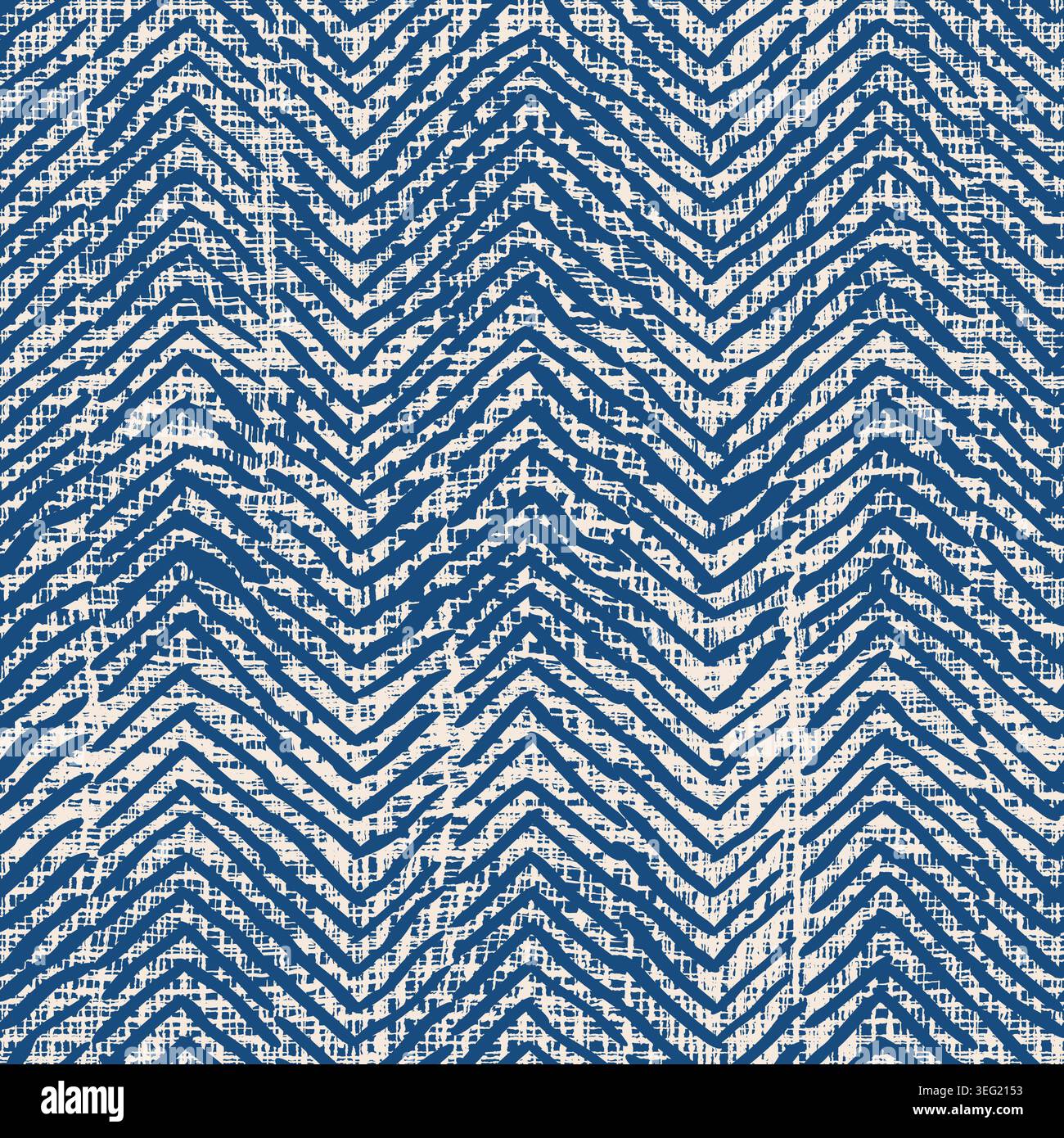 Modern seamless geometric pattern on mottled texture background.  Abstract background with hand drawn smearing random lines. Vector Stock Vector