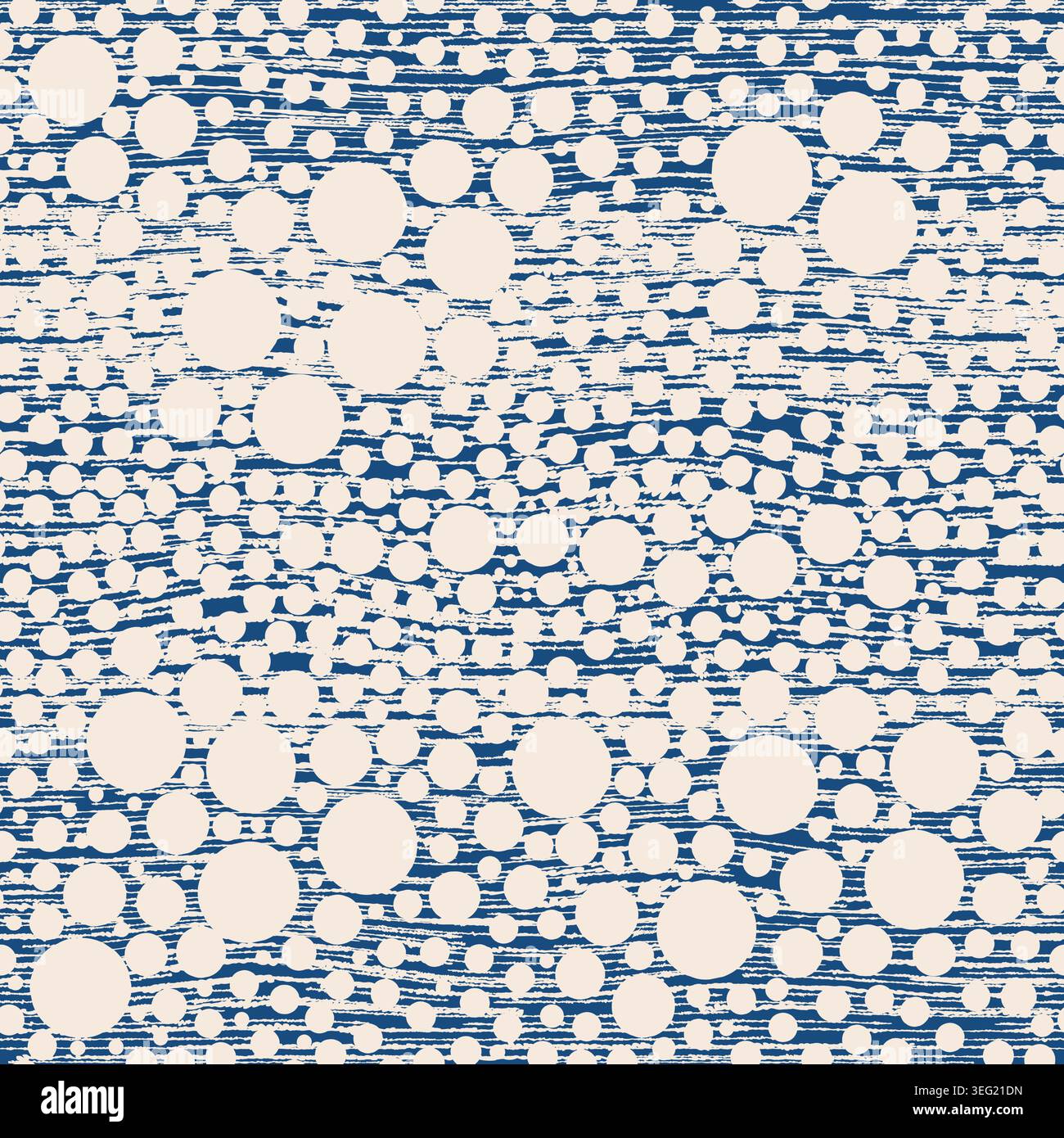 Modern seamless geometric pattern on mottled texture background.  Abstract background with hand drawn smearing random lines. Vector Stock Vector