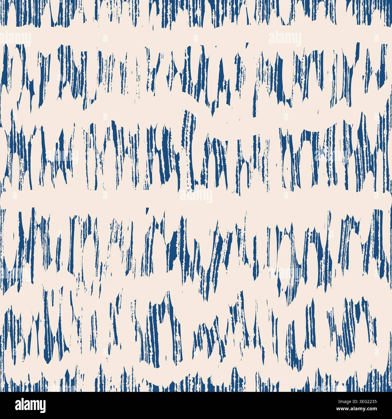 Modern seamless geometric pattern on mottled texture background. Abstract background with hand drawn smearing random lines. Vector Stock Vector