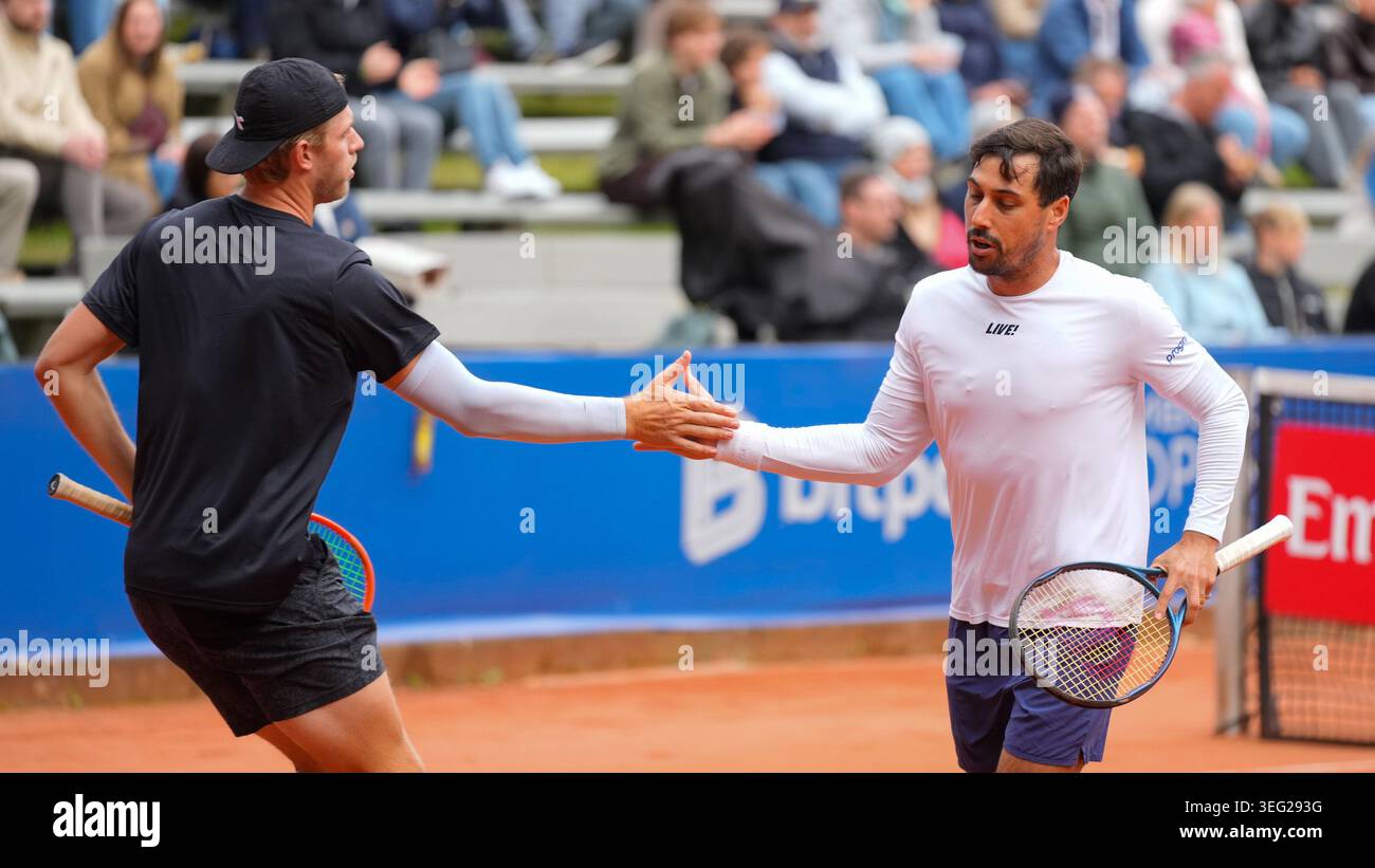 from left Ryan Seggerman (USA), Fernando Romboli (Brazil) Hamburg, May ...