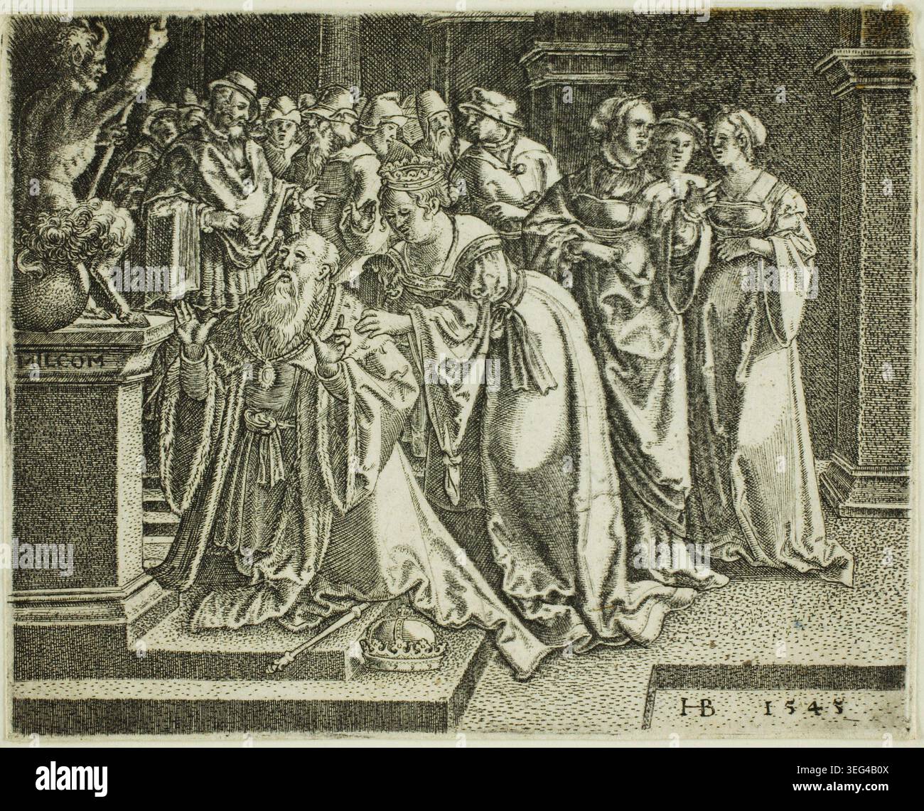 Solomon Adoring the Idols by Hans Brosamer, 1545, depicting the ...