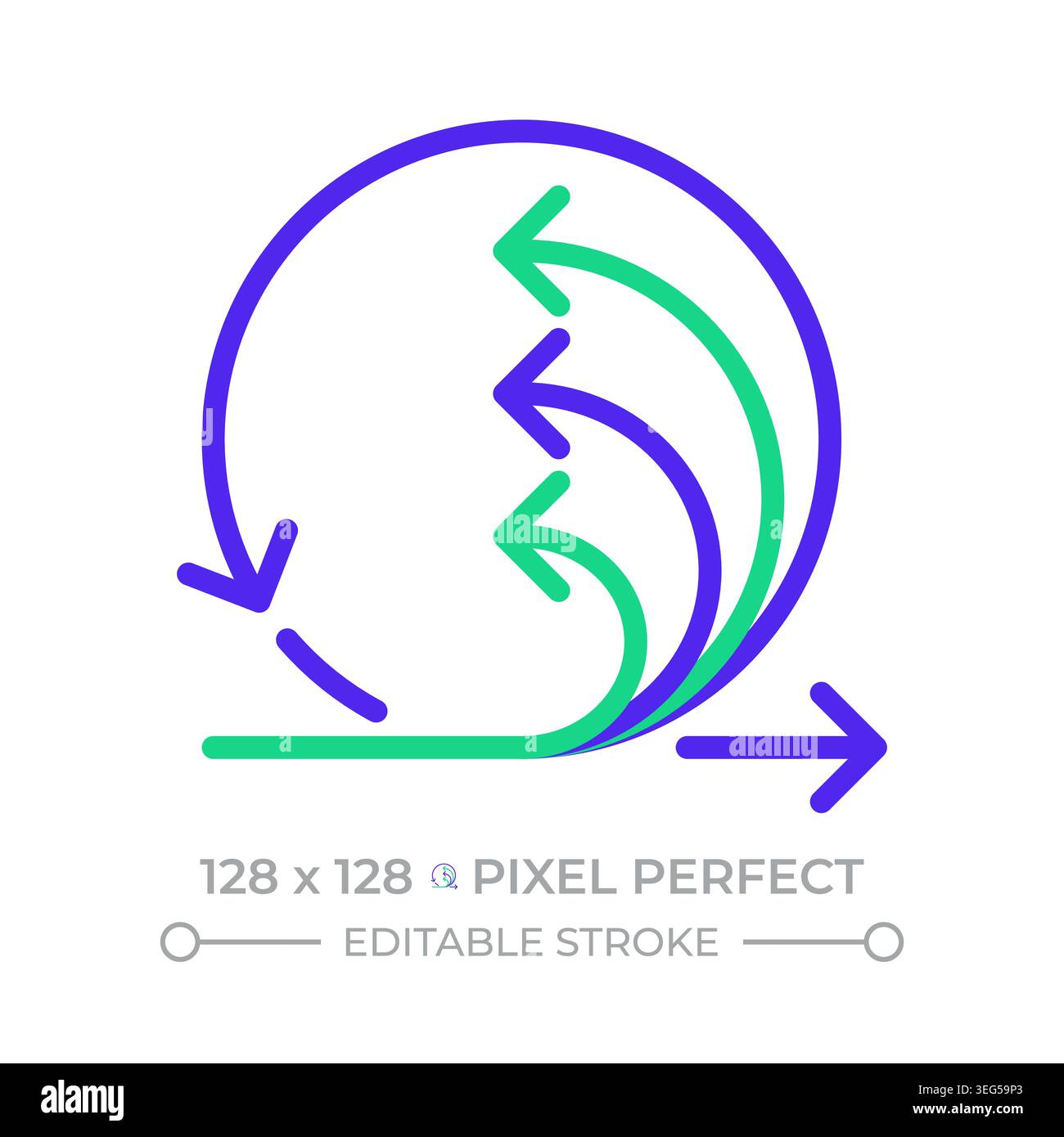 Extreme programming pixel perfect two color line icon Stock Vector