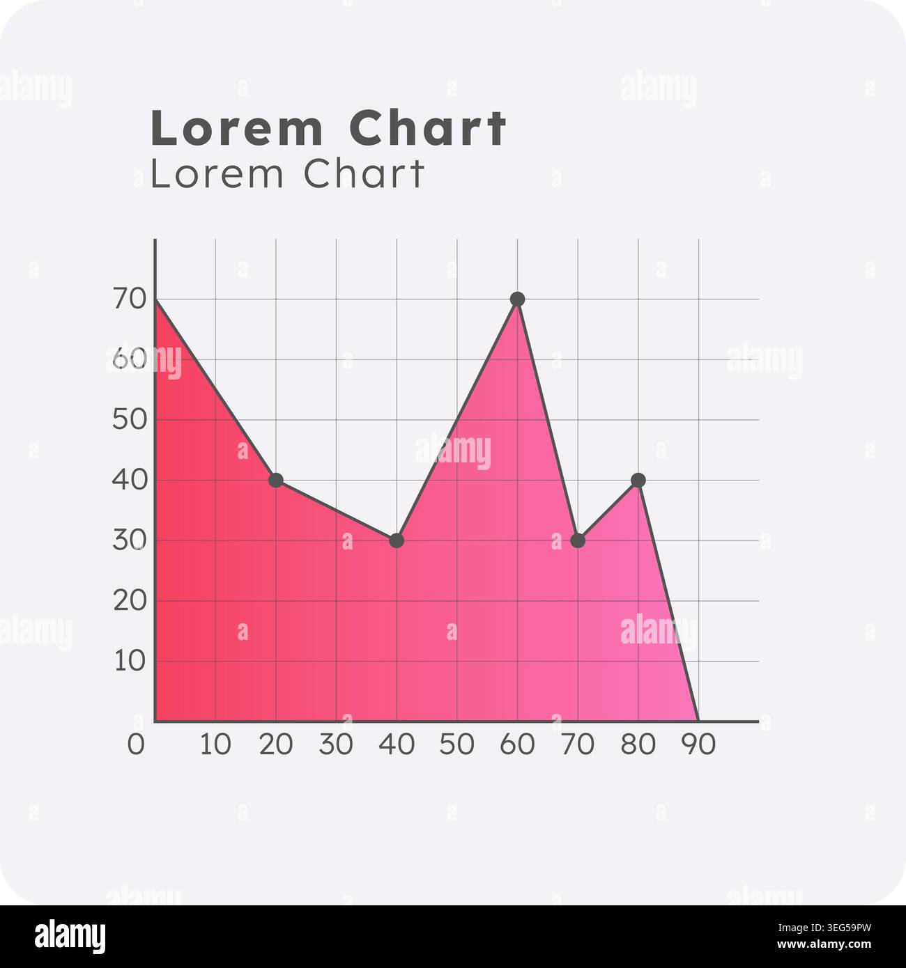 Area infographic chart template Stock Vector