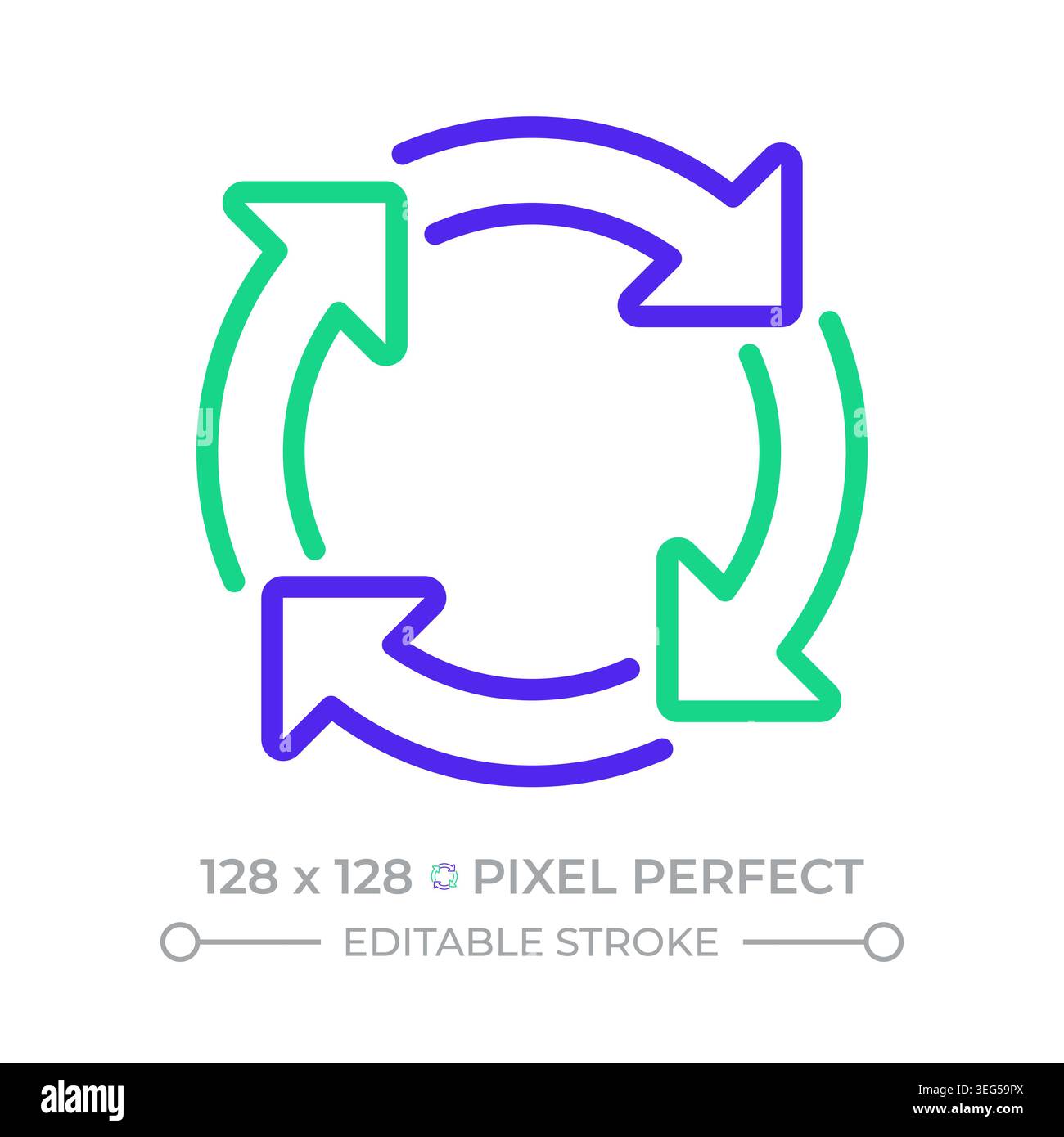Process pixel perfect two color line icon Stock Vector