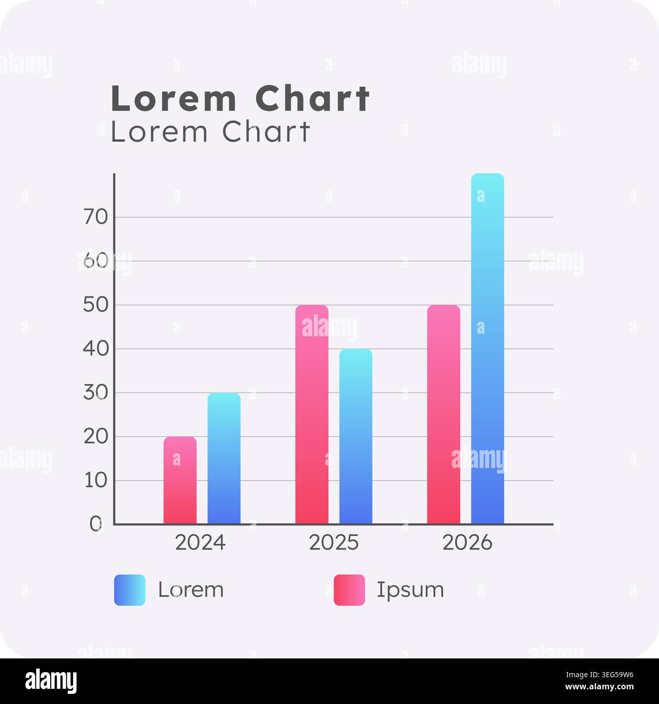 Clustered column infographic chart template Stock Vector