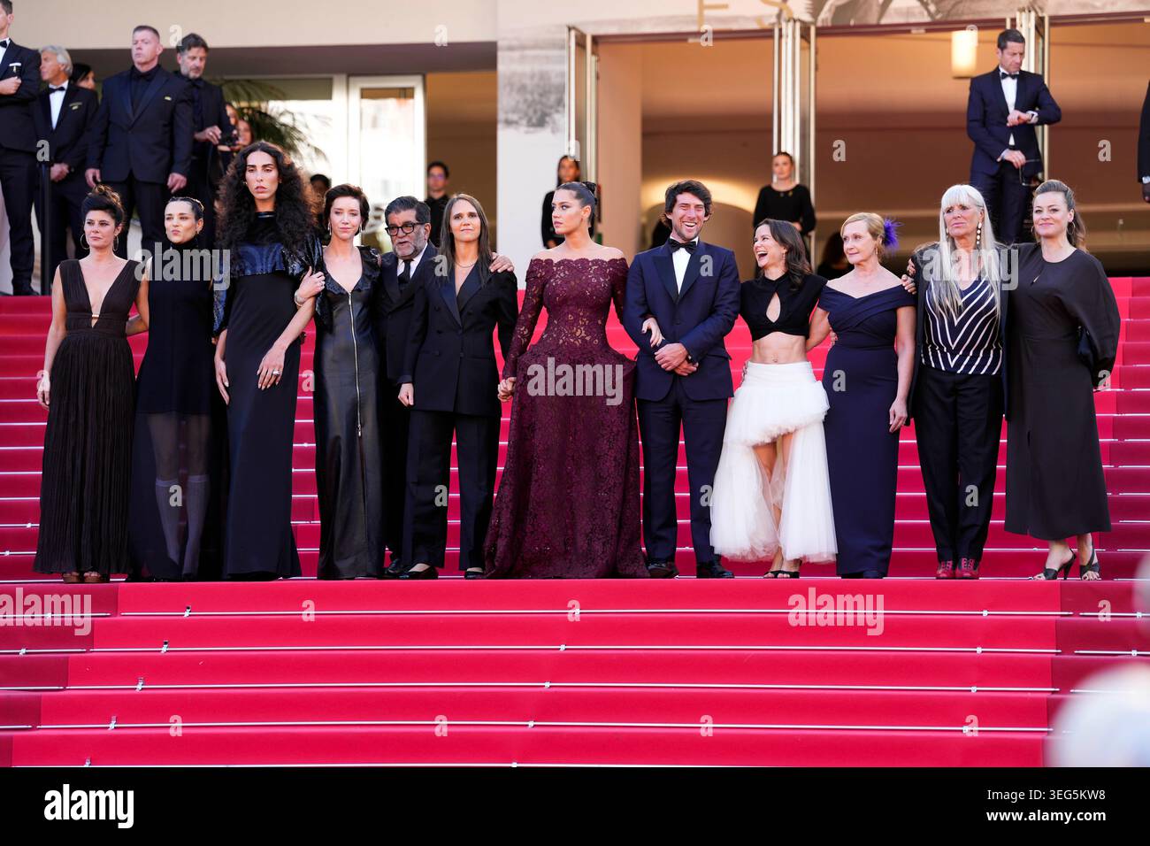 Cannes, France. 17th May, 2026. Sara-Jeanne Drillaud, Jehnny Beth, Raya ...