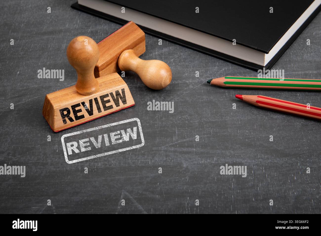 REVIEW Approval Process Shown With Wooden Stamp Document Check And ...